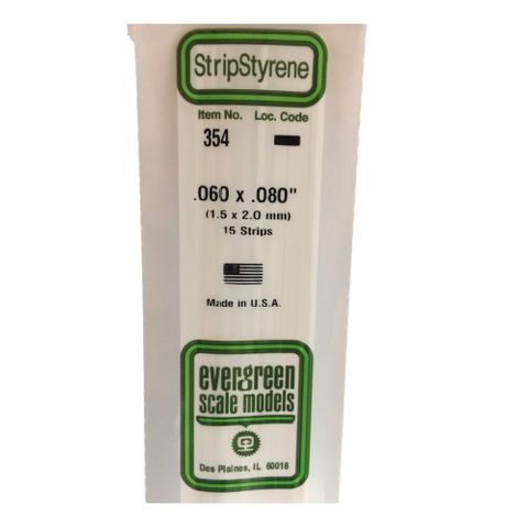 Evergreen Styr Strips .060X.080X24(15)