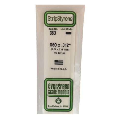 Evergreen Styr Strips .060X.312X24(10)