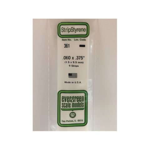 Evergreen Styr Strips .060X.375X24(9) *