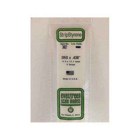 Evergreen Styr Strips .060X.438X24(8) *