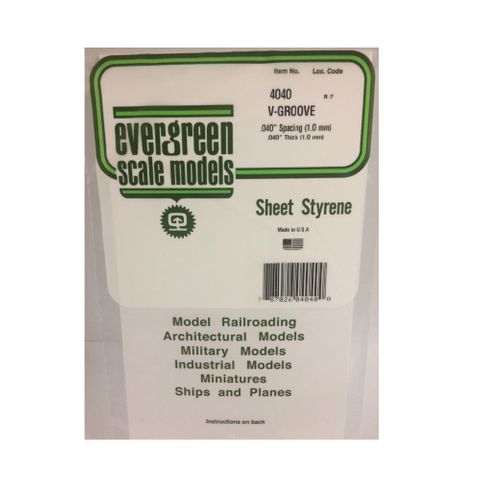 Evergreen Styr V-Groove Siding .040 Sp