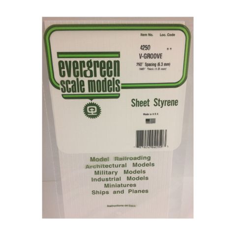 Evergreen Styr V-Groove Siding .250 Sp