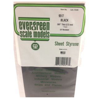 Evergreen Styr Sheets 8X21 Blk 2.0Mm (2)