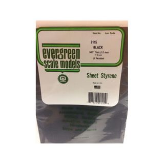 Evergreen Styr Sheets 8X21 Blk 1.0Mm (3)*