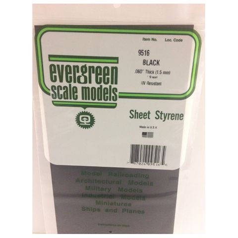 Evergreen Styr Sheets 8X21 Blk 1.5Mm (2)