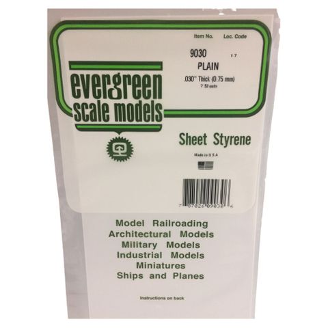 Evergreen Styr Sheets 11X14 Wht .75Mm (8) *