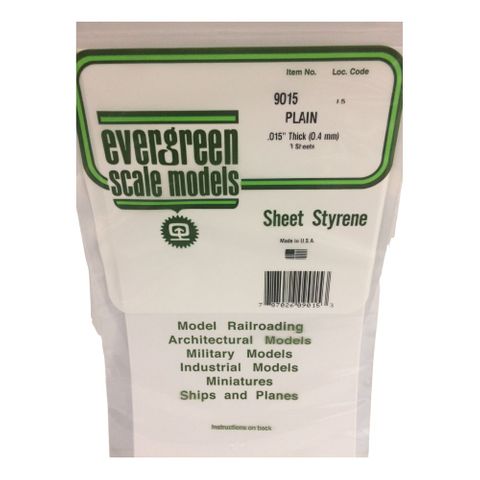 Evergreen Styr Sheets 11X14 Wht .38Mm (12) *