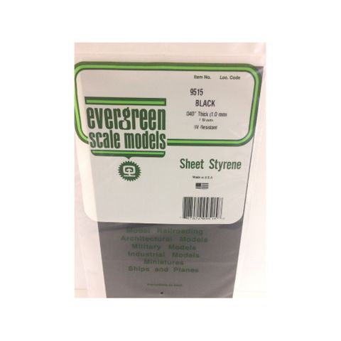 Evergreen Styr Sheets 6X12 Blk 1.0Mm Thk (2)