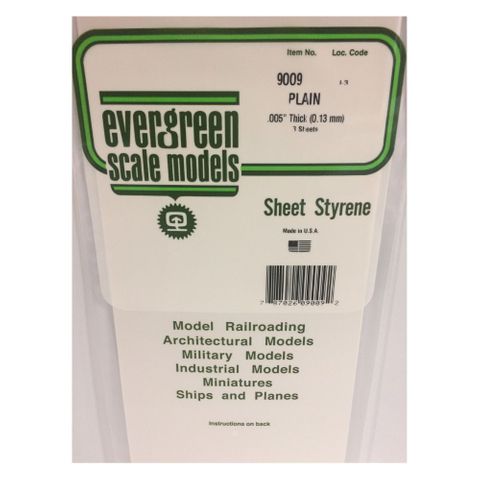 Evergreen Styr Sheets 6X12 Pl Wht .005 Thk (3)