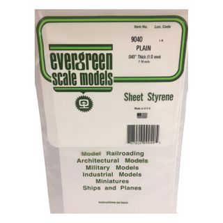 Evergreen Styr Sheets 6X12 Pl Wht .040 Thk (2)
