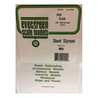 Evergreen Styr Sheets 6X12 Pl Wht .015 Thk (3)