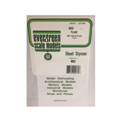 Evergreen Styr Sheets 6X12 Pl Wht .030 Thk (2)