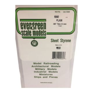 Evergreen Styr Sheets 6X12 Pl Wht .060 Thk (1)