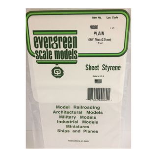 Evergreen Styr Sheets 6X12 Pl Wht .080 Thk (1)