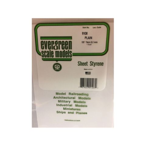 Evergreen Styr Sheets 8X21 Pl Wht .125 (1)