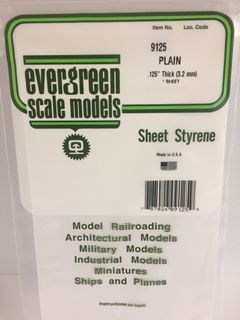 Evergreen Styr Sheet Pl Wht 12X24In.125In Thk (2)