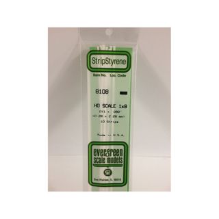 Evergreen Styrene Strips Ho 1 X 8 (10)