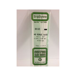 Evergreen Styrene Strips Ho 1 X 10 (10)