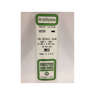 Evergreen Styrene Strips Ho 2 X 8 (10)