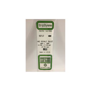 Evergreen Styrene Strips Ho 2 X 12 (10)*