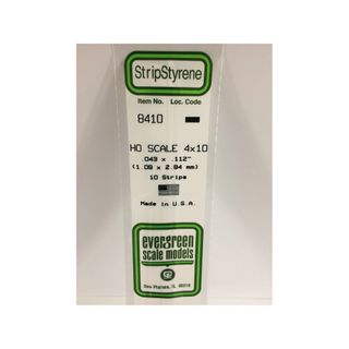 Evergreen Styrene Strips Ho 4 X 10 (10)
