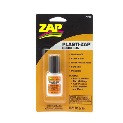 Zap Adhesive 1/4oz Brush On Plasti-Zap Carded 11730028