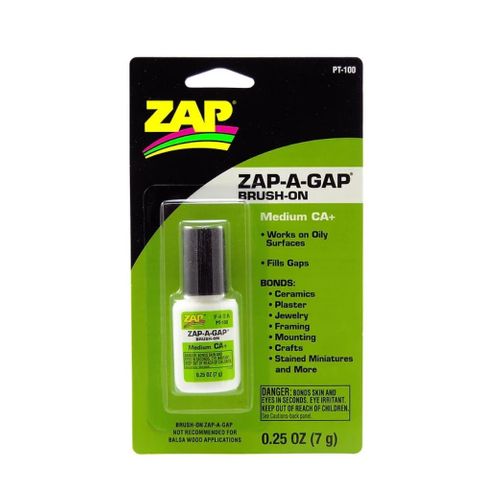 Zap Adhesive 1/4oz Brush On Zap-A-Gap Pacer, carded,  11730024