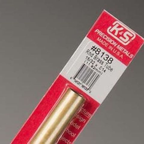 KS Metals 12 Brass Tube 15/32 1Pc *