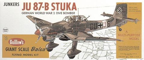 Guillows JU-87B Stuka 1:16 Scale Balsa Model Kit, 870mm WS