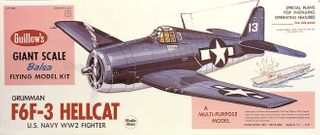 Guillows Grumman F6F-3 Hellcat 1:16 Scale Balsa Model Kit, 832mm WS