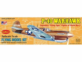 Guillows Curtis P-40 Warhawk Laser Cut Model Kit, 419mm WS