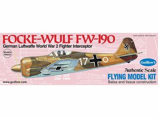 Guillows Focke-Wulf FW-190 Laser Cut Model Kit, 419mm WS