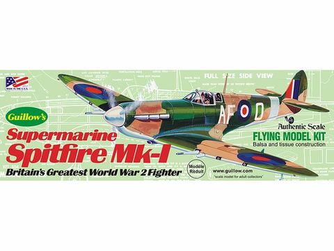 Guillows Supermarine Spitfire Laser CutModel Kit, 419mm WS