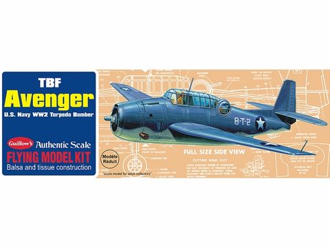 Guillows Grumman TBF Avenger Laser Cut Model Kit, 419mm WS