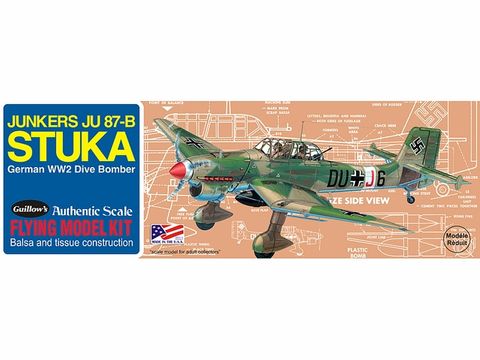 Guillows Junker JU-87B Stuka Laser Cut Model Kit, 419mm WS