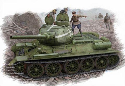 Hobbyboss 1:48 Russian T-34/85 FlattenedTurret Tank