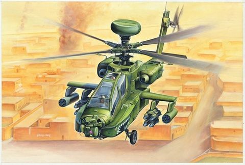 Hobbyboss 1:72 Ah-64D Long Bow Apache Helicopter