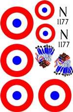 Balsa Usa Decal Set 1/6 Nieuport 17 1397Mm Sp