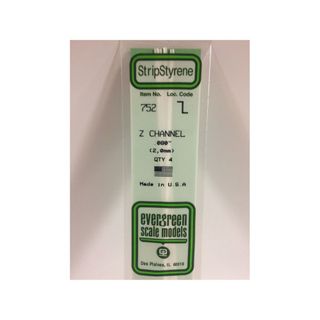 Evergreen 14In White Polyst. Z Channels2.0Mm (4)*