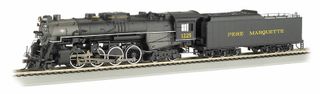 Bachmann Pere Marquette #1225 Berkshire2-8-4 Loco w/DCC. HO Scale