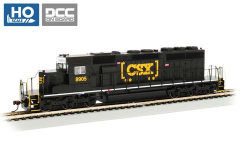 Bachmann CSX Black (HTM) #8905 EMD SD40-2 Loco w/DCC, HO Scale