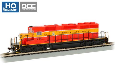 Bachmann Florida East Coast #714 EMD SD40-2 Loco w/DCC, HO Scale