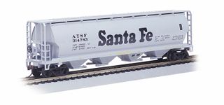 Bachmann Santa Fe ATSF314783 4-Bay Cylindrical Grain Hopper. HO Scale