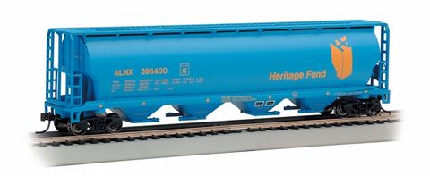 Bachmann Heritage Fund 4-Bay CylindricalGrain Hopper. HO Scale