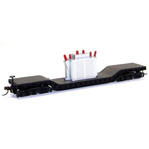 Bachmann 52ft Centre Depressed Flatcar with Transformer load. HO Scale