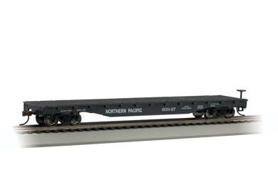 Bachmann Northern Pacific #63847 52ft Flat Car. HO Scale