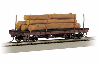 Bachmann ACF 40ft Log Car W/Logs 1935-1960 Version. HO Scale