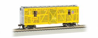 Bachmann U/Pacific RR #43013 40ft Animated Stock Car with Horses. HO