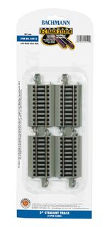 Bachmann 3" Straight Track, 4 pcs, HO Scale