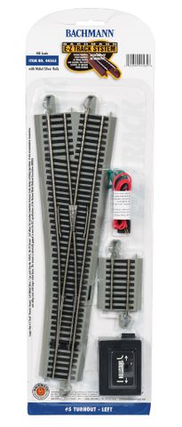 Bachmann #5 Turnout Left, HO Scale